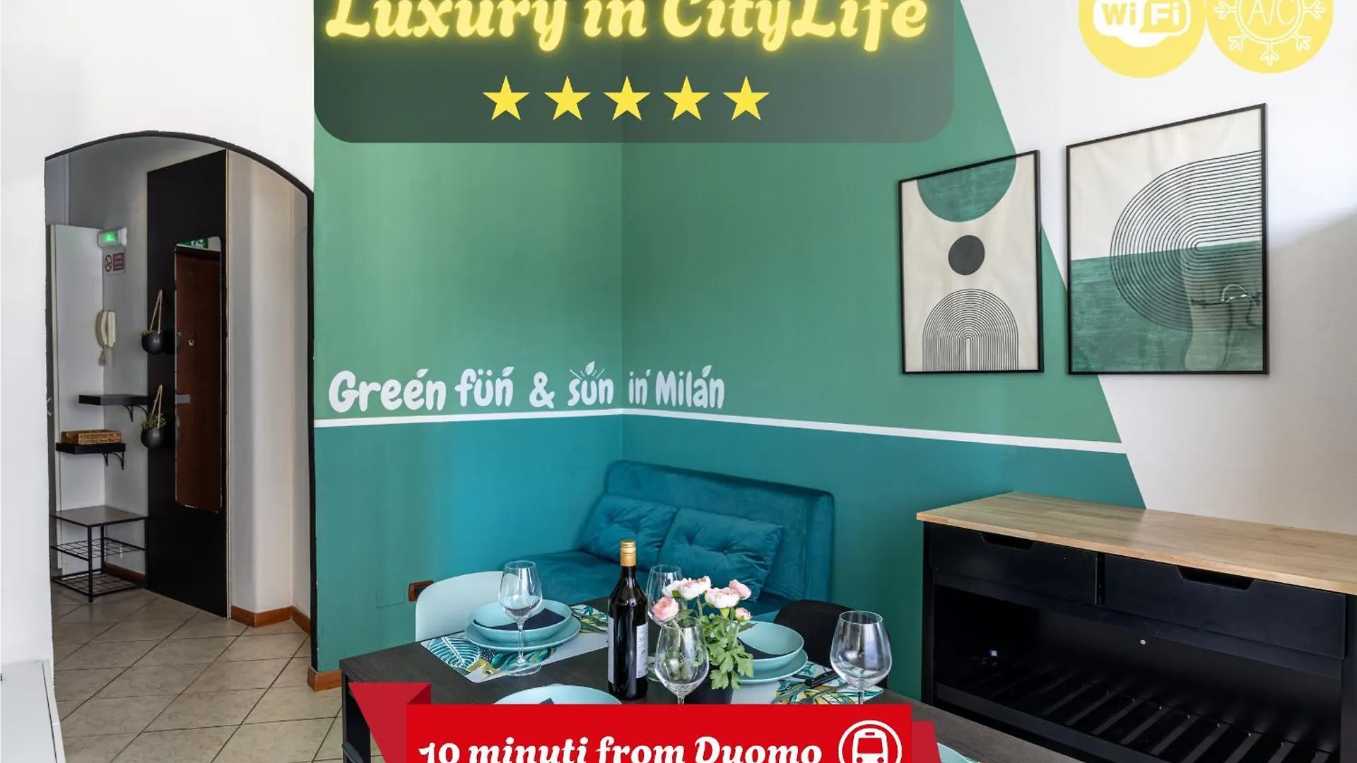 Apartment Elegant Citylife Apartment- Metro Access - Double Rooms Milan